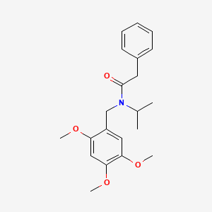 molecular formula C21H27NO4 B5901388 N-isopropyl-2-phenyl-N-(2,4,5-trimethoxybenzyl)acetamide 