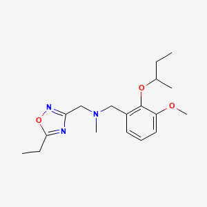 molecular formula C18H27N3O3 B5901400 (2-sec-butoxy-3-methoxybenzyl)[(5-ethyl-1,2,4-oxadiazol-3-yl)methyl]methylamine 