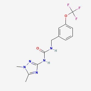 molecular formula C13H14F3N5O2 B5901403 N-(1,5-dimethyl-1H-1,2,4-triazol-3-yl)-N'-[3-(trifluoromethoxy)benzyl]urea 