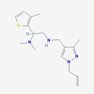 molecular formula C17H26N4S B5901404 N~2~-[(1-allyl-3-methyl-1H-pyrazol-4-yl)methyl]-N~1~,N~1~-dimethyl-1-(3-methyl-2-thienyl)ethane-1,2-diamine 