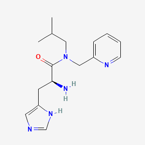 molecular formula C16H23N5O B5901420 (2S)-2-amino-3-(1H-imidazol-4-yl)-N-isobutyl-N-(pyridin-2-ylmethyl)propanamide 