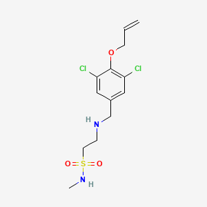 molecular formula C13H18Cl2N2O3S B5901426 2-{[4-(allyloxy)-3,5-dichlorobenzyl]amino}-N-methylethanesulfonamide 