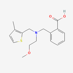 molecular formula C17H21NO3S B5901448 2-({(2-methoxyethyl)[(3-methyl-2-thienyl)methyl]amino}methyl)benzoic acid 