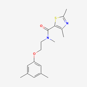 molecular formula C17H22N2O2S B5901468 N-[2-(3,5-dimethylphenoxy)ethyl]-N,2,4-trimethyl-1,3-thiazole-5-carboxamide 