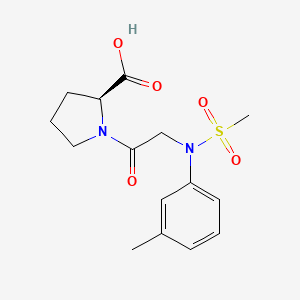 molecular formula C15H20N2O5S B5901477 (2S)-1-{[(3-methylphenyl)(methylsulfonyl)amino]acetyl}pyrrolidine-2-carboxylic acid 