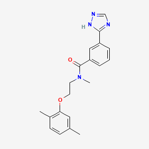 molecular formula C20H22N4O2 B5901509 N-[2-(2,5-dimethylphenoxy)ethyl]-N-methyl-3-(1H-1,2,4-triazol-5-yl)benzamide 