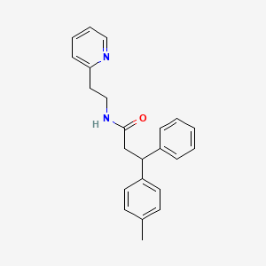 molecular formula C23H24N2O B5901535 3-(4-methylphenyl)-3-phenyl-N-(2-pyridin-2-ylethyl)propanamide 