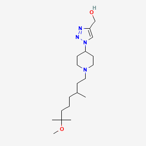 molecular formula C19H36N4O2 B5901539 {1-[1-(7-methoxy-3,7-dimethyloctyl)piperidin-4-yl]-1H-1,2,3-triazol-4-yl}methanol 