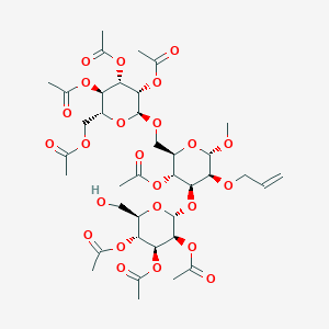 molecular formula C38H54O24 B590154 Methyl 3,6-Di-O-(alpha-D-mannopyranosyl)-2-O-(2-propenyl)-alpha-D-mannopyranoside Octaacetate CAS No. 82185-94-2