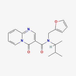 molecular formula C19H21N3O3 B5901547 N-(1,2-dimethylpropyl)-N-(2-furylmethyl)-4-oxo-4H-pyrido[1,2-a]pyrimidine-3-carboxamide 