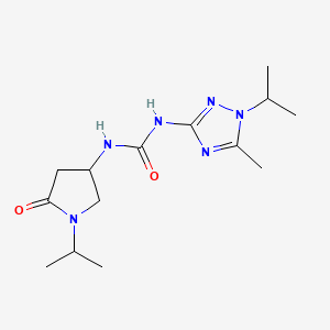 molecular formula C14H24N6O2 B5901550 N-(1-isopropyl-5-methyl-1H-1,2,4-triazol-3-yl)-N'-(1-isopropyl-5-oxopyrrolidin-3-yl)urea 