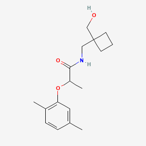 molecular formula C17H25NO3 B5901570 2-(2,5-dimethylphenoxy)-N-{[1-(hydroxymethyl)cyclobutyl]methyl}propanamide 