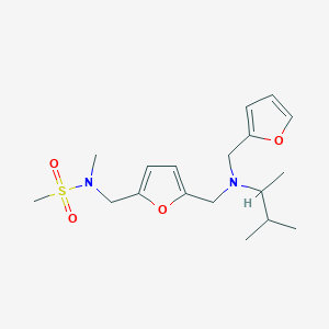 molecular formula C18H28N2O4S B5901581 N-[(5-{[(1,2-dimethylpropyl)(2-furylmethyl)amino]methyl}-2-furyl)methyl]-N-methylmethanesulfonamide 