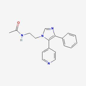 molecular formula C18H18N4O B5901583 N-[2-(4-phenyl-5-pyridin-4-yl-1H-imidazol-1-yl)ethyl]acetamide 