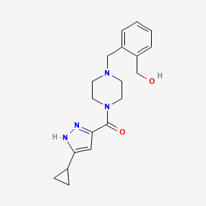 [2-({4-[(3-cyclopropyl-1H-pyrazol-5-yl)carbonyl]piperazin-1-yl}methyl)phenyl]methanol