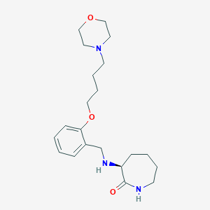 molecular formula C21H33N3O3 B5901599 (3S)-3-{[2-(4-morpholin-4-ylbutoxy)benzyl]amino}azepan-2-one 