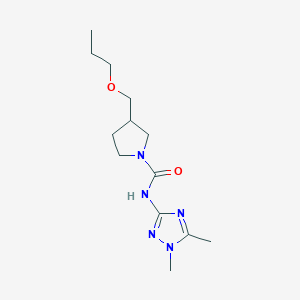 molecular formula C13H23N5O2 B5901609 N-(1,5-dimethyl-1H-1,2,4-triazol-3-yl)-3-(propoxymethyl)pyrrolidine-1-carboxamide 