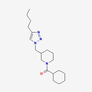 3-[(4-butyl-1H-1,2,3-triazol-1-yl)methyl]-1-(cyclohexylcarbonyl)piperidine