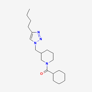 molecular formula C19H32N4O B5901618 3-[(4-butyl-1H-1,2,3-triazol-1-yl)methyl]-1-(cyclohexylcarbonyl)piperidine 