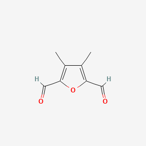 molecular formula C8H8O3 B590163 3,4-Dimethylfuran-2,5-dicarbaldehyde CAS No. 157948-48-6