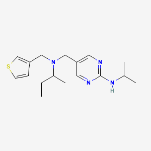 molecular formula C17H26N4S B5901631 5-{[sec-butyl(3-thienylmethyl)amino]methyl}-N-isopropylpyrimidin-2-amine 