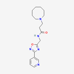 molecular formula C18H25N5O2 B5901649 3-azocan-1-yl-N-[(3-pyridin-3-yl-1,2,4-oxadiazol-5-yl)methyl]propanamide 