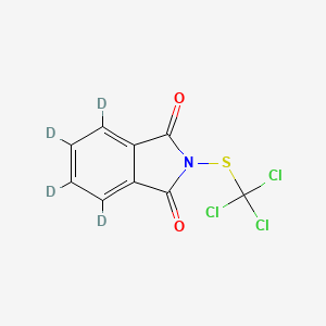 molecular formula C9H4Cl3NO2S B590166 4,5,6,7-四氘代-2-(三氯甲基硫烷基)异吲哚-1,3-二酮 CAS No. 1327204-12-5