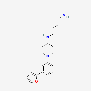 molecular formula C20H29N3O B5901668 N-{1-[3-(2-furyl)phenyl]-4-piperidinyl}-N'-methyl-1,4-butanediamine dihydrochloride 