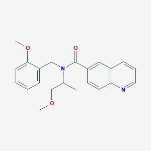 molecular formula C22H24N2O3 B5901695 N-(2-methoxybenzyl)-N-(2-methoxy-1-methylethyl)quinoline-6-carboxamide 