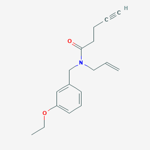 molecular formula C17H21NO2 B5901712 N-allyl-N-(3-ethoxybenzyl)pent-4-ynamide 