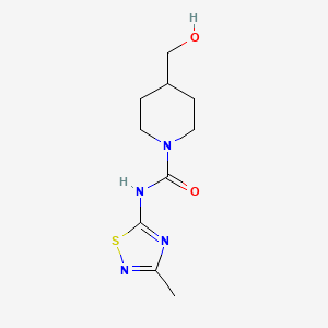 molecular formula C10H16N4O2S B5901724 4-(hydroxymethyl)-N-(3-methyl-1,2,4-thiadiazol-5-yl)piperidine-1-carboxamide 