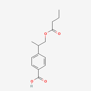 molecular formula C14H18O4 B590174 4-[1-(Butyryloxy)-2-propanyl]benzoic acid CAS No. 138967-28-9