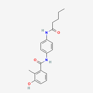 3-hydroxy-2-methyl-N-[4-(pentanoylamino)phenyl]benzamide