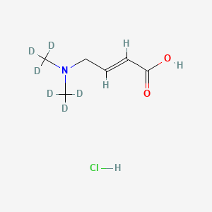 molecular formula C6H12ClNO2 B590177 trans 4-Dimethylaminocrotonic Acid-d6 Hydrochloride CAS No. 1259519-59-9