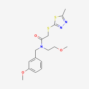 N-(3-methoxybenzyl)-N-(2-methoxyethyl)-2-[(5-methyl-1,3,4-thiadiazol-2-yl)thio]acetamide