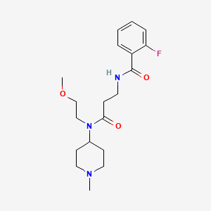 2-fluoro-N-{3-[(2-methoxyethyl)(1-methylpiperidin-4-yl)amino]-3-oxopropyl}benzamide