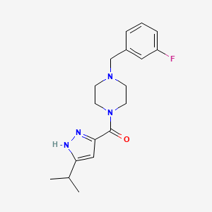 1-(3-fluorobenzyl)-4-[(3-isopropyl-1H-pyrazol-5-yl)carbonyl]piperazine