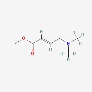 molecular formula C7H13NO2 B590180 trans 4-Dimethylaminocrotonic Acid-d6 Methyl Ester CAS No. 1259680-82-4