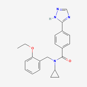 molecular formula C21H22N4O2 B5901808 N-cyclopropyl-N-(2-ethoxybenzyl)-4-(1H-1,2,4-triazol-5-yl)benzamide 