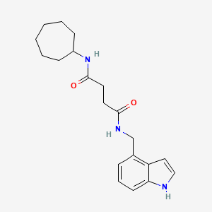 molecular formula C20H27N3O2 B5901816 N-cycloheptyl-N'-(1H-indol-4-ylmethyl)succinamide 