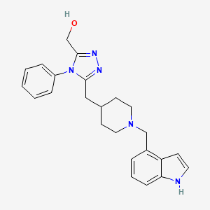 molecular formula C24H27N5O B5901824 (5-{[1-(1H-indol-4-ylmethyl)piperidin-4-yl]methyl}-4-phenyl-4H-1,2,4-triazol-3-yl)methanol 