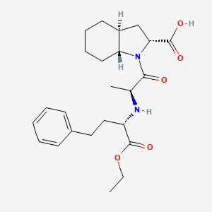 (2R,3As,7aR)-1-[(2S)-2-[[(2S)-1-ethoxy-1-oxo-4-phenylbutan-2-yl]amino]propanoyl]-2,3,3a,4,5,6,7,7a-octahydroindole-2-carboxylic acid