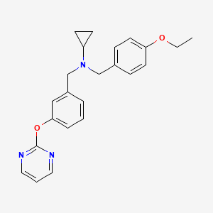 molecular formula C23H25N3O2 B5901831 N-(4-ethoxybenzyl)-N-[3-(pyrimidin-2-yloxy)benzyl]cyclopropanamine 