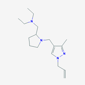 molecular formula C17H30N4 B5901839 ({1-[(1-allyl-3-methyl-1H-pyrazol-4-yl)methyl]pyrrolidin-2-yl}methyl)diethylamine 