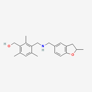 [2,4,6-trimethyl-3-({[(2-methyl-2,3-dihydro-1-benzofuran-5-yl)methyl]amino}methyl)phenyl]methanol