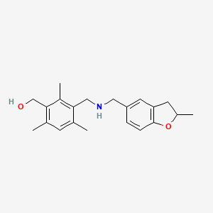 molecular formula C21H27NO2 B5901856 [2,4,6-trimethyl-3-({[(2-methyl-2,3-dihydro-1-benzofuran-5-yl)methyl]amino}methyl)phenyl]methanol 