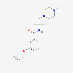 molecular formula C20H31N3O2 B5901863 N-[1,1-dimethyl-2-(4-methylpiperazin-1-yl)ethyl]-3-[(2-methylprop-2-en-1-yl)oxy]benzamide 