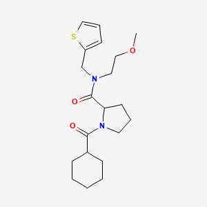1-(cyclohexylcarbonyl)-N-(2-methoxyethyl)-N-(2-thienylmethyl)pyrrolidine-2-carboxamide