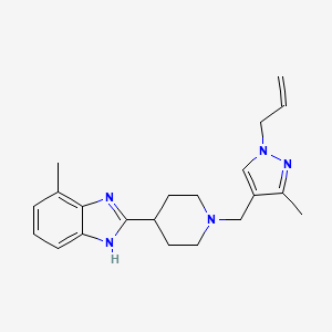 2-{1-[(1-allyl-3-methyl-1H-pyrazol-4-yl)methyl]piperidin-4-yl}-4-methyl-1H-benzimidazole