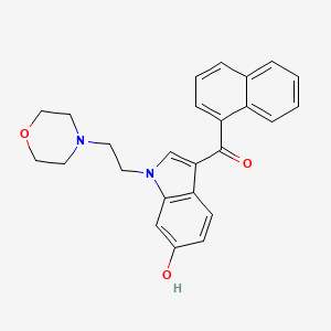 molecular formula C25H24N2O3 B590192 JWH 200 6-hydroxyindole metabolite CAS No. 1427325-76-5